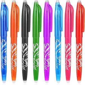 8pcs Heat Erasable Pens for Fabric, Disappearing Ink No Ghost Lines | Sewing Marking Pens for Precise Marking to Quilting Sewing Embroidery DIY Dressmaking Fabrics Tailors Chalk 8pcs Heat Erasable Pens for Fabric, Disappearing Ink No Ghost Lines | Sewing Marking Pens for Precise Marking to Quilting Sewing Embroidery DIY Dressmaking Fabrics Tailors Chalk