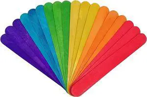 KTOJOY 6 100 Pcs Colored Jumbo Wooden Craft Sticks Wooden Popsicle Colored Craft Sticks Stick 3/4Wide Treat Sticks Ice Pop Sticks for DIY CraftsHome Art Projects, Classroom Art Supplies KTOJOY 6 100 Pcs Colored Jumbo Wooden Craft Sticks Wooden Popsicle Colored Craft Sticks Stick 3/4Wide Treat Sticks Ice Pop Sticks for DIY CraftsHome Art Projects, Classroom Art Supplies
