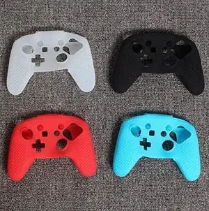 3 in 1 Soft Silicone Protective Skin Case Cover for NS Switch pro Controller Rubber Protective Skin with 2 Thumb Caps (Blue) 3 in 1 Soft Silicone Protective Skin Case Cover for NS Switch pro Controller Rubber Protective Skin with 2 Thumb Caps (Blue)