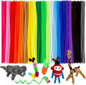 Caydo 200PCS Thick Pipe Cleaners Craft, 20 Colors Chenille Stems | for Arts and Crafts Projects, Fuzzy Limpia Pipas for Creative DIY Decorations and Educational Toys Caydo 200PCS Thick Pipe Cleaners Craft, 20 Colors Chenille Stems | for Arts and Crafts Projects, Fuzzy Limpia Pipas for Creative DIY Decorations and Educational Toys