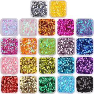 DIYASY 9800 Pcs 6MM Bulk Loose Sequins, Round Embroidery Sequins Cup Craft Sequin with Holes for DIY 22 Colors DIYASY 9800 Pcs 6MM Bulk Loose Sequins, Round Embroidery Sequins Cup Craft Sequin with Holes for DIY 22 Colors