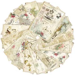 Vintage Nature Scrapbook Paper, 16 Sheets of Journaling Scrapbooking Supplies Craft Collage Paper Set, Junk Journal Bullet Journal Poster Room Decor for Card Making Decorative Gifts, 5.67x4.13 Inch Vintage Nature Scrapbook Paper, 16 Sheets of Journaling Scrapbooking Supplies Craft Collage Paper Set, Junk Journal Bullet Journal Poster Room Decor for Card Making Decorative Gifts, 5.67x4.13 Inch