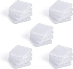 SD Card Holder, WOVTE Plastic SD MMC SDHC PRO Duo Memory Card case Holder Jewelery Case Transparent White Pack of 20 SD Card Holder, WOVTE Plastic SD MMC SDHC PRO Duo Memory Card case Holder Jewelery Case Transparent White Pack of 20