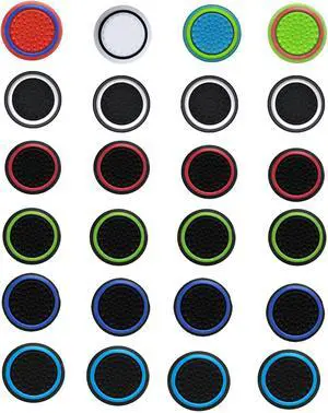 24PCS Non-Slip Silicone Analog Joystick Thumb Stick Grip Caps for PS2, PS3, PS4, PS5, Xbox One, Xbox Series X/S, Xbox 360, Switch Pro Controller (Black&White) 24PCS Non-Slip Silicone Analog Joystick Thumb Stick Grip Caps for PS2, PS3, PS4, PS5, Xbox One, Xbox Series X/S, Xbox 360, Switch Pro Controller (Black&White)