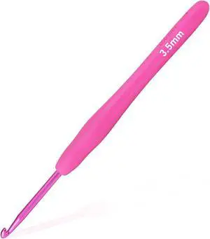 3.5mm Crochet Hook, Super Smooth 3.5 mm Ergonomic Crochet Hooks for Beginners, Comfort Crochet Needle for Arthritics, 1 Pack 3.5mm Crochet Hook, Super Smooth 3.5 mm Ergonomic Crochet Hooks for Beginners, Comfort Crochet Needle for Arthritics, 1 Pack
