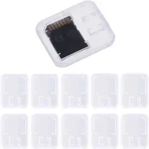 Pack of 10 Clear Plastic Memory Card Case Storage Boxes Compatible with SD SDHC SDXC Micro SD T-Flash Card (Memory Card Not Included) Pack of 10 Clear Plastic Memory Card Case Storage Boxes Compatible with SD SDHC SDXC Micro SD T-Flash Card (Memory Card Not Included)