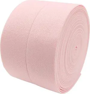 Pink Wide Elastic Band for Sewing 2.4"x5yd | Waistband Strap, double-side stretch flat knit.Great for pants,skirts,and DIY clothing projects Pink Wide Elastic Band for Sewing 2.4"x5yd | Waistband Strap, double-side stretch flat knit.Great for pants,skirts,and DIY clothing projects