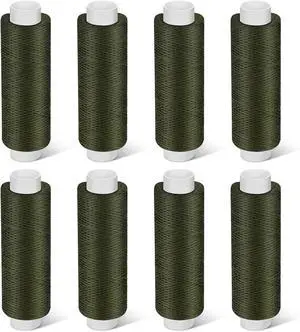 Bupete 8 Rolls Sewing Thread, 200 Yards Each Roll Thread for Sewing | Olive Green Polyester Threads, Olive Green sewing thread for Sewing Machine, Embroidery Hand Stitching Bupete 8 Rolls Sewing Thread, 200 Yards Each Roll Thread for Sewing | Olive Green Polyester Threads, Olive Green sewing thread for Sewing Machine, Embroidery Hand Stitching