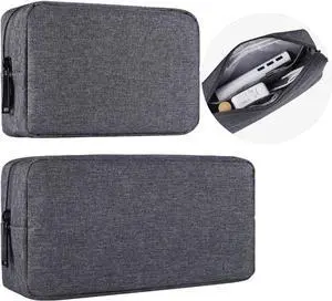Universal Electronics Accessories Carrying Case, 2PCS Big + Small Portable Storage Pouch, Cosmetic Bag, Cable Organizer Compatible Hard Drive, Mouse, Power Bank, Adapter, Cellphone, Space Gray Universal Electronics Accessories Carrying Case, 2PCS Big + Small Portable Storage Pouch, Cosmetic Bag, Cable Organizer Compatible Hard Drive, Mouse, Power Bank, Adapter, Cellphone, Space Gray