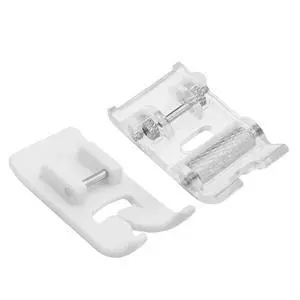 TISEKER 2 Pieces Roller and Non-Stick Zigzag Teflon Presser Foot | For All Low Shank Snap-On Singer, Brother, Babylock, Janome, Simplicity, Etc Sewing Machine TISEKER 2 Pieces Roller and Non-Stick Zigzag Teflon Presser Foot | For All Low Shank Snap-On Singer, Brother, Babylock, Janome, Simplicity, Etc Sewing Machine