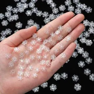 Knitgrip 150 Pcs Mini Snowflake for Craft 0.35 Inch Small Resin Xmas Embellishment Tiny Snowflake Ornaments Little Craft Pieces for Christmas Winter Party DIY Decor(Clear) Knitgrip 150 Pcs Mini Snowflake for Craft 0.35 Inch Small Resin Xmas Embellishment Tiny Snowflake Ornaments Little Craft Pieces for Christmas Winter Party DIY Decor(Clear)