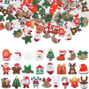 HADDIY Christmas Resin Charms for Crafts,100pcs Flatback Slime Beads Decor | Miniature Ornaments for Christmas Embellishments Supplies and Mini Christmas Decorations HADDIY Christmas Resin Charms for Crafts,100pcs Flatback Slime Beads Decor | Miniature Ornaments for Christmas Embellishments Supplies and Mini Christmas Decorations