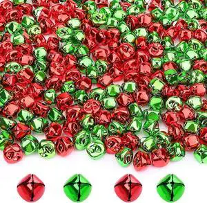 Augshy 200 Pcs Jingle Bells 2/5 Inch Craft Bell Mini Bell for Christmas | Red Green, Metal Mini Bells, Home Pet Decorations, Bracelet Necklace Knitting Jewelry Making, Xmas Decor Party Favor Augshy 200 Pcs Jingle Bells 2/5 Inch Craft Bell Mini Bell for Christmas | Red Green, Metal Mini Bells, Home Pet Decorations, Bracelet Necklace Knitting Jewelry Making, Xmas Decor Party Favor