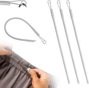 4pcs Spring Drawstring Threader Tool, Steel Elastic Drawstring Puller for Sewing Metal Loop Turner Multipurpose Hoodie String Rope Threader for Jackets Hoodies Pants Shorts 4pcs Spring Drawstring Threader Tool, Steel Elastic Drawstring Puller for Sewing Metal Loop Turner Multipurpose Hoodie String Rope Threader for Jackets Hoodies Pants Shorts
