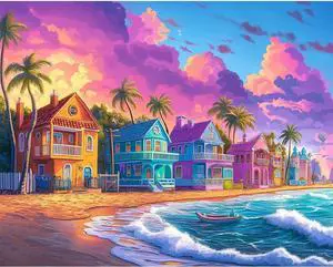 Natuyalo Paint by Numbers Kit for Adults - Beach Cottage Adult Paint by Number Kits on Canvas Without Frame, DIY Acrylic Painting by Numbers Kit for Gift Home Wall Decor 16x20 Inch Natuyalo Paint by Numbers Kit for Adults - Beach Cottage Adult Paint by Number Kits on Canvas Without Frame, DIY Acrylic Painting by Numbers Kit for Gift Home Wall Decor 16x20 Inch