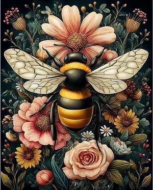 Arttoplus Bee Paint by Numbers Kit for Adults Beginner 16x20 inch | Flowers Adult Paint by Number Kits on Canvas, DIY Acrylic Oil Painting by Numbers for Gift Home Wall Decor (Without Frame) Arttoplus Bee Paint by Numbers Kit for Adults Beginner 16x20 inch | Flowers Adult Paint by Number Kits on Canvas, DIY Acrylic Oil Painting by Numbers for Gift Home Wall Decor (Without Frame)
