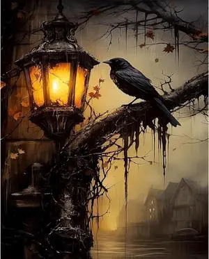 PHANTASYART Gothic Paint by Numbers Kit for Adults 16x20inch | Crow Paint by Number Adult, Raven Canvas Paint by Numbers for Adults, DIY Acrylic Painting Kit, Dark Academia Wall Art PHANTASYART Gothic Paint by Numbers Kit for Adults 16x20inch | Crow Paint by Number Adult, Raven Canvas Paint by Numbers for Adults, DIY Acrylic Painting Kit, Dark Academia Wall Art