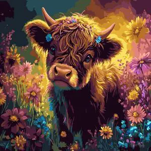 OJTOYART Highland Cattle Paint by Numbers Kit for Adults Beginners, Chrysanthemum Paint by Number Kits on Canvas, DIY Acrylic Oil Painting Kits for Home Wall Decor 16 x16 Inch OJTOYART Highland Cattle Paint by Numbers Kit for Adults Beginners, Chrysanthemum Paint by Number Kits on Canvas, DIY Acrylic Oil Painting Kits for Home Wall Decor 16 x16 Inch