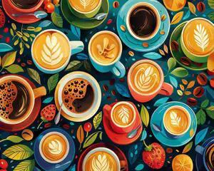 TUMOVO Paint by Numbers for Adults, Vibrant Coffee Cups Beans Decor | Coffee Lover DIY Craft, Adult Paint by Number Kits for Beginners, Proudly Display Creation, Paint Set, 16x20 Inches. TUMOVO Paint by Numbers for Adults, Vibrant Coffee Cups Beans Decor | Coffee Lover DIY Craft, Adult Paint by Number Kits for Beginners, Proudly Display Creation, Paint Set, 16x20 Inches.