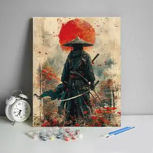 HULDFRDA Adult Paint by Number Kits On Canvas Japanese Samurai Adults' Paint-by-Number Kits Japanese Style Painting for Adults Color by Number DIY Paint by Numbers with Paints and Brushes,16x20 Inch HULDFRDA Adult Paint by Number Kits On Canvas Japanese Samurai Adults' Paint-by-Number Kits Japanese Style Painting for Adults Color by Number DIY Paint by Numbers with Paints and Brushes,16x20 Inch