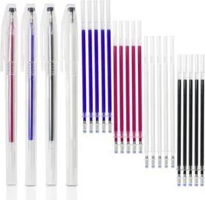 20 Pcs Heat Erasable Pens for Fabric 4 Colors Heat Erasable Fabric Marking Pens for Sewing Quilting Embroidery Dressmaking 20 Pcs Heat Erasable Pens for Fabric 4 Colors Heat Erasable Fabric Marking Pens for Sewing Quilting Embroidery Dressmaking