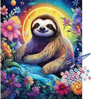 TOCARE Sloth Paint by Numbers Kit for Adults, Sloth Paint by Number Canvas Kit for Kid, Acrylic Adults' Paint-by-Number Kits for Animals Lovers 16x20inch (Without Framed) TOCARE Sloth Paint by Numbers Kit for Adults, Sloth Paint by Number Canvas Kit for Kid, Acrylic Adults' Paint-by-Number Kits for Animals Lovers 16x20inch (Without Framed)