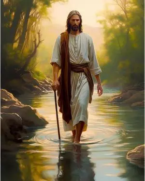 Natuyalo Paint by Numbers Kit for Adults Beginners and Kids, 16" Wx20 L Canvas Pictures Drawing Acrylic Paintwork with 3 Pcs Paintbrushes, Jesus Walking in the Rriver Natuyalo Paint by Numbers Kit for Adults Beginners and Kids, 16" Wx20 L Canvas Pictures Drawing Acrylic Paintwork with 3 Pcs Paintbrushes, Jesus Walking in the Rriver