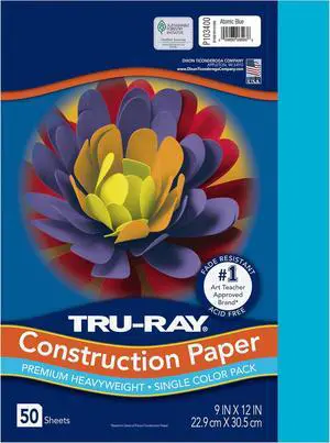 Tru-Ray Construction Paper 9x12" Atomic Blue Tru-Ray Construction Paper 9x12" Atomic Blue