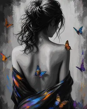 MIRCVSH People Paint by Numbers Kit for Adults,Girl's Back Paint by Number Kits for Adults Beginner,DIY Unframed Girl and Butterfly Watercolor Oil Painting Kits for Home Wall Decor 16x20 Inch. MIRCVSH People Paint by Numbers Kit for Adults,Girl's Back Paint by Number Kits for Adults Beginner,DIY Unframed Girl and Butterfly Watercolor Oil Painting Kits for Home Wall Decor 16x20 Inch.
