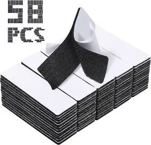 58 Sets - 1x4 inch Square Hook and Loop Tapes, Fabrics Nylon, Black | Hook and Loop Strips with Adhesive, Self Sticky Double Sided Heavy Duty Strips for Home Office School and Crafting 58 Sets - 1x4 inch Square Hook and Loop Tapes, Fabrics Nylon, Black | Hook and Loop Strips with Adhesive, Self Sticky Double Sided Heavy Duty Strips for Home Office School and Crafting