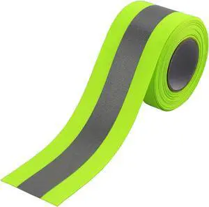 JINBING Silver Sew On Reflective Tape for Chothing Safety Fabric Webbing Trim Strip Green 2" x 16ft JINBING Silver Sew On Reflective Tape for Chothing Safety Fabric Webbing Trim Strip Green 2" x 16ft