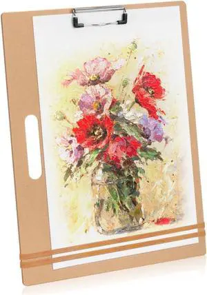 13"x17" Drawing Board with Clip, Rubber Bands and Carry Handle | Portable Lightweight Art Board For Sketching, Durable Watercolor Board For Artists Indoor Outdoor Use, Art Supply 13"x17" Drawing Board with Clip, Rubber Bands and Carry Handle | Portable Lightweight Art Board For Sketching, Durable Watercolor Board For Artists Indoor Outdoor Use, Art Supply