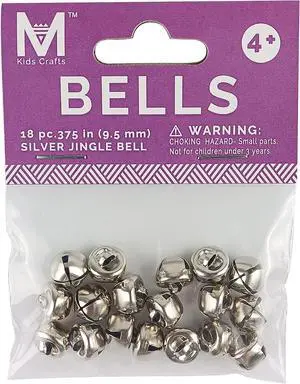 Affordable 18-PC Silver Jingle Bells 0.375" 9.5mm Holiday, Home Décor & Craft Projects, Decor Wreaths or Pet Collar & Hear The Jingling Chimes, Napkin Rings, Jewelry, Gift Wrap Bells for Crafts. Affordable 18-PC Silver Jingle Bells 0.375" 9.5mm Holiday, Home Décor & Craft Projects, Decor Wreaths or Pet Collar & Hear The Jingling Chimes, Napkin Rings, Jewelry, Gift Wrap Bells for Crafts.