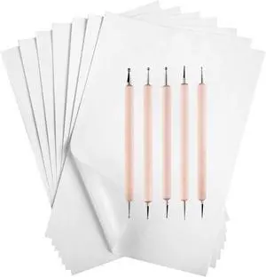 50 Sheets Carbon Paper Graphite Paper White Carbon Transfer (8.5 x 11.5 inch) Tracing Papers with 5 PCS Embossing Styluses Dotting Tools for Wood Paper Canvas Craft 50 Sheets Carbon Paper Graphite Paper White Carbon Transfer (8.5 x 11.5 inch) Tracing Papers with 5 PCS Embossing Styluses Dotting Tools for Wood Paper Canvas Craft