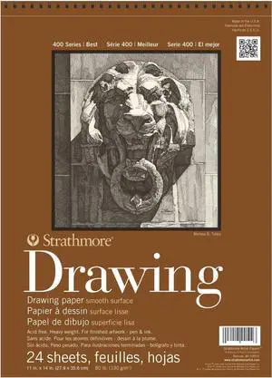 Strathmore (400-105 400 Series Drawing, Smooth Surface, 11x14, White, 24 Sheets Strathmore (400-105 400 Series Drawing, Smooth Surface, 11x14, White, 24 Sheets