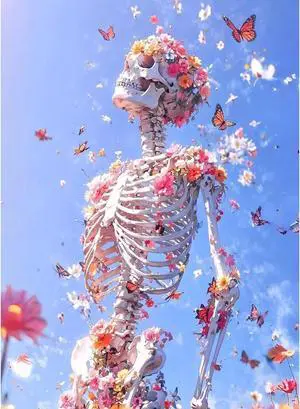 koemhxb Skeleton Paint by Numbers for Adult, Floral Skeleton Art Paint by Numbers Kit for Adults Beginners, DIY Acrylic Painting on Canvas for Home Wall Art Decor 16x20 Inch koemhxb Skeleton Paint by Numbers for Adult, Floral Skeleton Art Paint by Numbers Kit for Adults Beginners, DIY Acrylic Painting on Canvas for Home Wall Art Decor 16x20 Inch