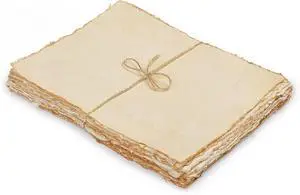 LEATHER VILLAGE Vintage Deckled Edge Watercolor Paper 25 Sheets 4x6 Inches | Handmade cotton rag paper with antique old look, 150 GSM thick for calligraphy, letter writing, invitations and ink art LEATHER VILLAGE Vintage Deckled Edge Watercolor Paper 25 Sheets 4x6 Inches | Handmade cotton rag paper with antique old look, 150 GSM thick for calligraphy, letter writing, invitations and ink art