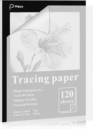 120 Sheets Tracing Paper for Drawing, 8.5x 11 Trace Paper, Translucent Vellum Paper Tracing Paper Pad, Tracing Pad for Sketching, Preliminary Drawing, Overlaying Images Tracing 120 Sheets Tracing Paper for Drawing, 8.5x 11 Trace Paper, Translucent Vellum Paper Tracing Paper Pad, Tracing Pad for Sketching, Preliminary Drawing, Overlaying Images Tracing