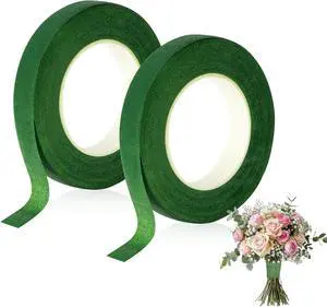 2 Rolls Floral Tape, 1/2 Inch Wide Flower Tape | Dark Green Floral Tape for Fresh Flowers, 30 Yards Florist Tape for Wedding Bouquet, Bouquet Stem Wrapping and Floral Craft 2 Rolls Floral Tape, 1/2 Inch Wide Flower Tape | Dark Green Floral Tape for Fresh Flowers, 30 Yards Florist Tape for Wedding Bouquet, Bouquet Stem Wrapping and Floral Craft