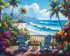 GMETNIC Paint by Numbers Kit for Adults Beginner, Relaxing Beach Paint by Number Kits On Canvas Oil Painting Kit for Adults for Gift Home Wall Decor (16x20 inch) GMETNIC Paint by Numbers Kit for Adults Beginner, Relaxing Beach Paint by Number Kits On Canvas Oil Painting Kit for Adults for Gift Home Wall Decor (16x20 inch)