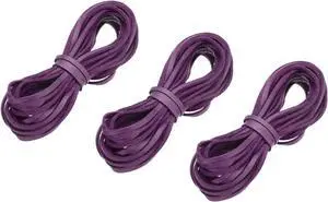 uxcell Leather Cord, 5.47 Yards 2.6mm Flat Suede String Strip for Purse Handbag Shoelace DIY Crafts Bracelet Making, Purple 3Pcs uxcell Leather Cord, 5.47 Yards 2.6mm Flat Suede String Strip for Purse Handbag Shoelace DIY Crafts Bracelet Making, Purple 3Pcs