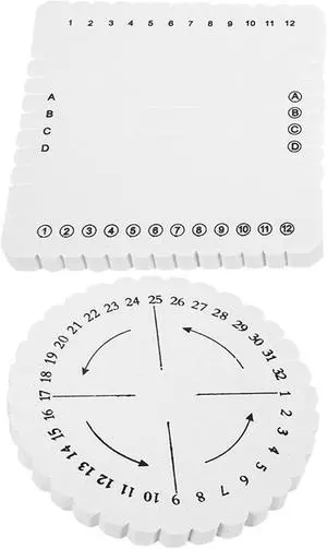 Walfront 2Pcs Round Kumihimo Beading Cord Disc Braiding Braided Plate DIY Bracelet Loom Weaving Board Hand Rope Weaving Device (S) Walfront 2Pcs Round Kumihimo Beading Cord Disc Braiding Braided Plate DIY Bracelet Loom Weaving Board Hand Rope Weaving Device (S)