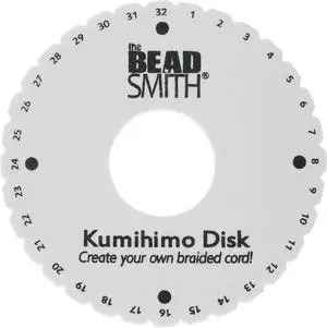 The Beadsmith Round Kumihimo Disk | 6 inch Diameter, 3/8 Thick Dense Foam, Jewelry Tools for Braiding, 1 Disk The Beadsmith Round Kumihimo Disk | 6 inch Diameter, 3/8 Thick Dense Foam, Jewelry Tools for Braiding, 1 Disk