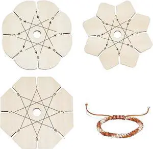 PH PandaHall 3pcs Bracelet Braiding Disk, Flower Shape Kumihimo Disk Wood Bracelet Braiding Plate Beading Cord Disc for Friendship Bracelets Making Weaving Kumihimo Supplies PH PandaHall 3pcs Bracelet Braiding Disk, Flower Shape Kumihimo Disk Wood Bracelet Braiding Plate Beading Cord Disc for Friendship Bracelets Making Weaving Kumihimo Supplies
