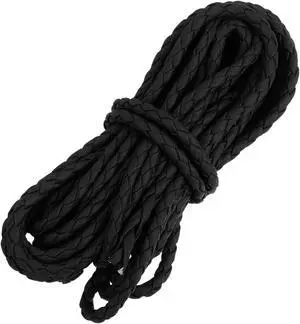 uxcell Leather Cord, 5.47 Yards 4mm Dia PU Braiding Thread String for Purse Handbag Shoelace DIY Crafts Bracelet Making, Black uxcell Leather Cord, 5.47 Yards 4mm Dia PU Braiding Thread String for Purse Handbag Shoelace DIY Crafts Bracelet Making, Black