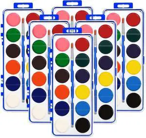 6 Pack Watercolor Paint Set for Kids, 12 Colors Watercolors Paints with Paint Brush, Kids Watercolor Paint Set for Party Favor, Classroom. 6 Pack Watercolor Paint Set for Kids, 12 Colors Watercolors Paints with Paint Brush, Kids Watercolor Paint Set for Party Favor, Classroom.