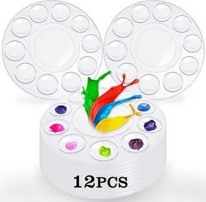 12Pcs Clear Paint Tray Palettes,Plastic Paint Pallets for Kids to Paints | Paint Trays for Students,Painting on School Project or Art Class 12Pcs Clear Paint Tray Palettes,Plastic Paint Pallets for Kids to Paints | Paint Trays for Students,Painting on School Project or Art Class