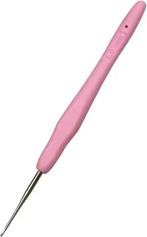 Hobekoee 1mm Lace Crochet Hook Ergonomic Handle for Arthritic Hands Soft & Smooth Knitting Needles for Beginners and Crocheting Yarn Hobekoee 1mm Lace Crochet Hook Ergonomic Handle for Arthritic Hands Soft & Smooth Knitting Needles for Beginners and Crocheting Yarn