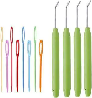 Mofuiry 4 Sets Knitting Loom Hooks, Crochet Hook Set with 8 Pieces Needles for Knifty Knitters Mofuiry 4 Sets Knitting Loom Hooks, Crochet Hook Set with 8 Pieces Needles for Knifty Knitters