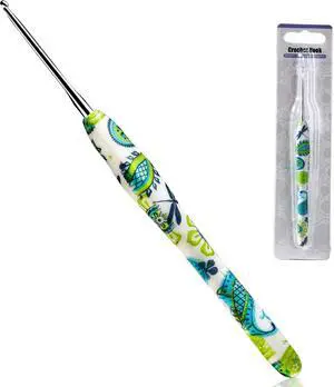 2.25mm Looen Crochet Hook, Ergonomic Handle for Arthritic Hands, Soft Rubber Grip Extra Long Knitting Needles for Crochet Beginners, Knitting Enthusiasts (2.25mm) 2.25mm Looen Crochet Hook, Ergonomic Handle for Arthritic Hands, Soft Rubber Grip Extra Long Knitting Needles for Crochet Beginners, Knitting Enthusiasts (2.25mm)